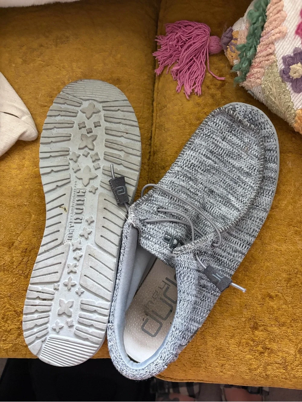 Hey Dude Gray Wally slip on Sox